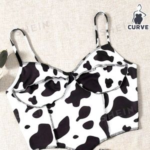 Cow print crop top